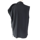 balenciaga Asymmetric Sleeveless Blouse Black
