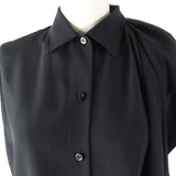 balenciaga Asymmetric Sleeveless Blouse Black