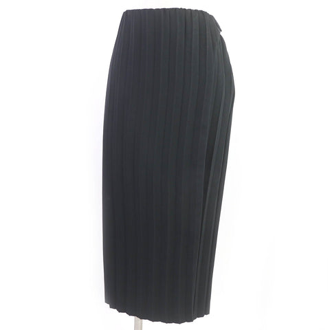 balenciaga Belted Long Pleated Wrap Skirt 34