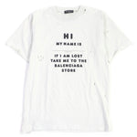 balenciaga Cotton Destroyed T-shirt Ivory S