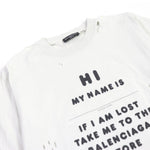 balenciaga Cotton Destroyed T-shirt Ivory S