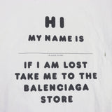 balenciaga Cotton Destroyed T-shirt Ivory S