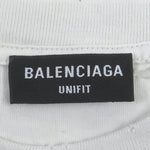 balenciaga Cotton Destroyed T-shirt Ivory S