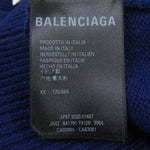 balenciaga Cashmere Logo Knit Sweater Blue XS
