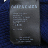 balenciaga Cashmere Logo Knit Sweater Blue XS