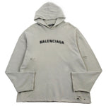 balenciaga Distressed Pixel Logo Pullover XS
