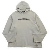balenciaga Distressed Pixel Logo Pullover XS