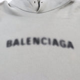 balenciaga Distressed Pixel Logo Pullover XS