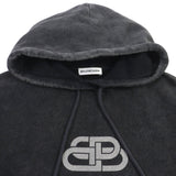 balenciaga Cotton BB Logo Oversized Pullover Hoodie XS