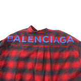 balenciaga Check Pattern Long Sleeve Shirt