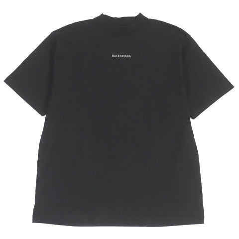balenciaga Cotton Logo Print T-Shirt Black S