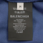 balenciaga Cotton Deformed T-shirt Blue M