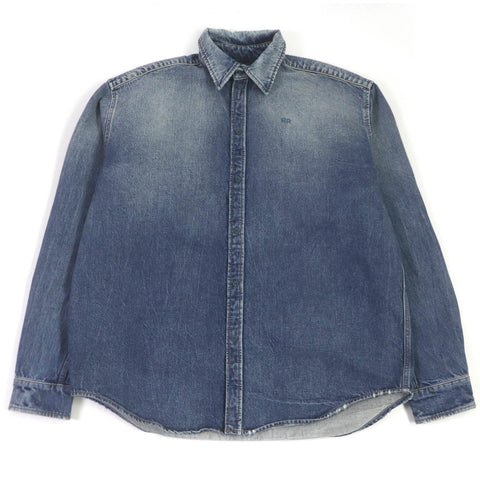 balenciaga Denim Shirt Indigo Blue S