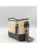 A91810 Beige Leather Gabrielle Hobo Small Chain Shoulder and Crossbag Chanel