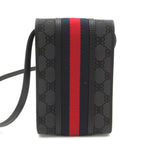 balenciaga balenciaga  GUCCI Pochette Hacker Project Shoulder Bag  Canvas  Black 680130