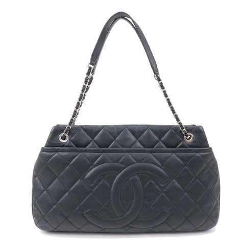 Chanel Matelasse Caviar Skin Chain Tote Bag Shoulder Bag Black