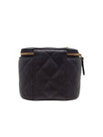 AP1340 Black Caviar Skin Vanity Gold Mini Chain Cross Bag Chanel