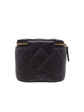 AP1340 Black Caviar Skin Vanity Gold Mini Chain Cross Bag Chanel