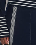 *HOT* Chanel Airline Collection Navy Cashmere Jumper and Mini Skirt Set with Silver Logo Airplane Appliqu√©s Size FR 38 (UK 10)