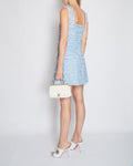 *HOT* Chanel 12K Blue Tweed Jacket and Tiered Sleeveless Dress with Pocket Detail Set Size FR 36 (UK 8)