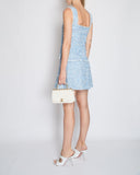 *HOT* Chanel 12K Blue Tweed Jacket and Tiered Sleeveless Dress with Pocket Detail Set Size FR 36 (UK 8)