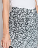 *CURRENT SEASON* Chanel 24P Black & White Denim Floral Print CC Mini Skirt Size FR 36 (UK 8) RRP ¬£2570