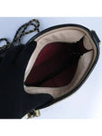 A91810 Vintage calfskin beige black color Gabriel gold silver metal chain shoulder and cross bag Chanel