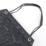 Chanel Matelasse Caviar Skin Chain Tote Bag Shoulder Bag Black