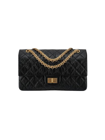 2.55 Flap Chain Medium Shoulder Bag Black Chanel