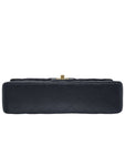 A01112 Black Lambskin Gold Classic Medium Chain Shoulder Bag Chanel