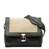 balenciaga Afternoon Leather Canvas Shoulder Bag