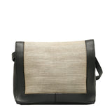balenciaga Afternoon Leather Canvas Shoulder Bag