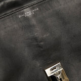 balenciaga Afternoon Leather Canvas Shoulder Bag