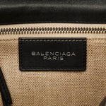 balenciaga Afternoon Leather Canvas Shoulder Bag