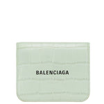 balenciaga Croc Embossed Leather Wallet