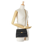 Chanel Matelasse 2.55 Chain Shoulder Bag Black Gold