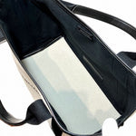 balenciaga Cabas Canvas Leather Tote Bag