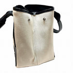balenciaga Cabas Canvas Leather Tote Bag
