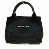 balenciaga Cabas Canvas Leather Tote Bag