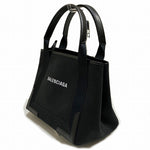balenciaga Cabas Canvas Leather Tote Bag