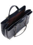 A93518 Navy Calfskin Quilted Metal Chain Tote 2WAY 23rd Unit Chanel