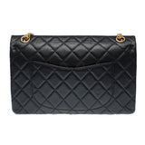 Chanel Lucky Charms 2.55 double New shoulder bag in black quilted leather, AGHW