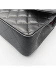 A58600 Black Caviar Skin Classic Jumbo Gold Chain Shoulder Bag Chanel
