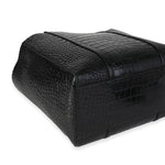 balenciaga Crocodile-Embossed Leather Small Everyday Tote