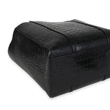 balenciaga Crocodile-Embossed Leather Small Everyday Tote
