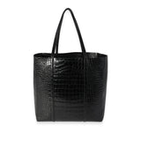 balenciaga Crocodile-Embossed Leather Small Everyday Tote
