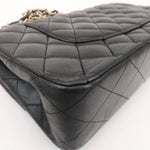 Chanel Matelasse 25 Lamb Skin Double Flap Shoulder Bag A01112
