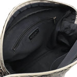 Chanel Logo Shoulder Bag  Pochette Nylon Silver Black Silver A46531
