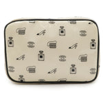 Chanel Logo Print Travel Pouch Cosmetic Bag
