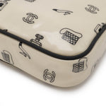 Chanel Logo Print Travel Pouch Cosmetic Bag